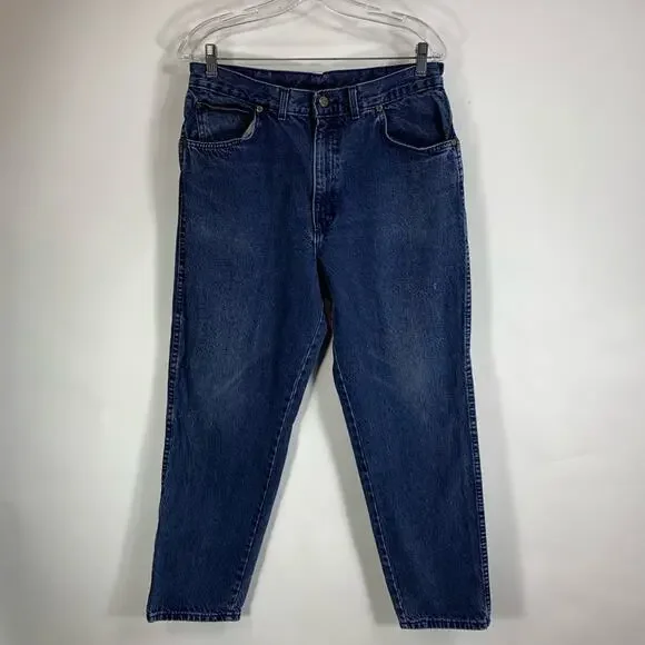 Vintage High Waist Mom Jeans Dark Wash 32" Waist - Picture 2 of 8